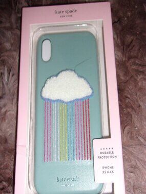 KATE SPADE Rainbow Cloud Patch IPhone XS Max New